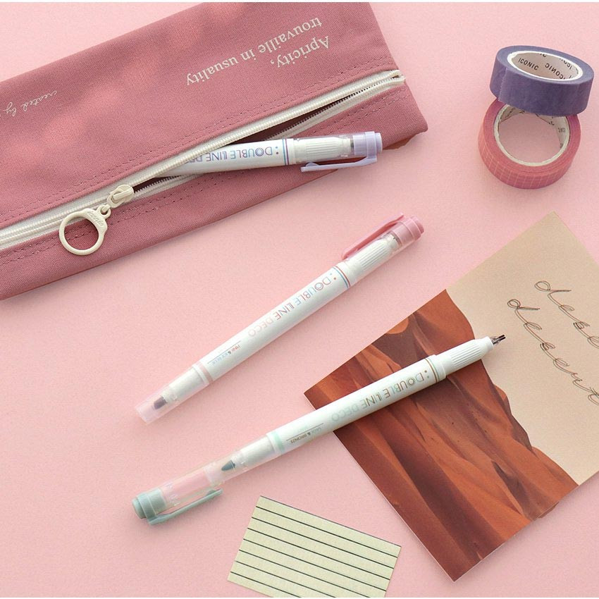 Spring - Iconic Dual Line Double Ended Color Pen Set